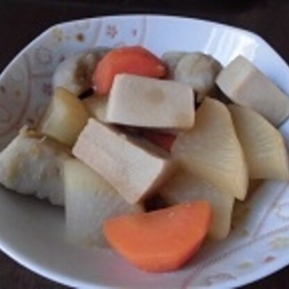 煮汁を含んだ高野豆腐がとってもおいしい煮物です♪レシピありがとうございました。